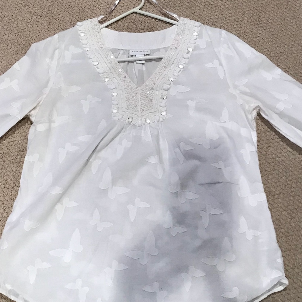 White Charters Club Blouse
